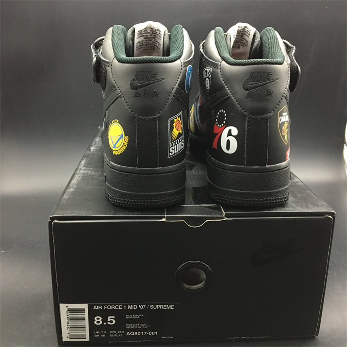 nike air force 1 mid S*p*e nba black aq8017-001