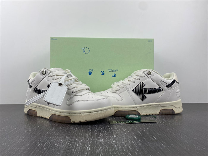 OFF-WHITE OOO Low Tops White Black SS21 OMIA189S21LEA0030110