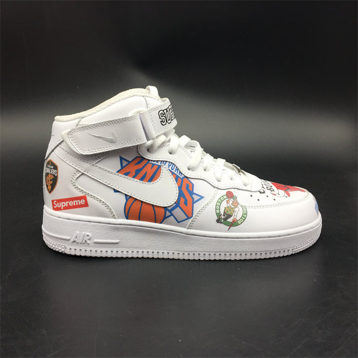 nike air force 1 mid S*p*e nba white aq8017-100