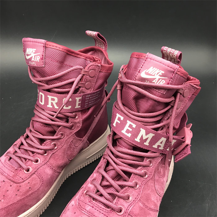 Nike SF Air Force 1 High Force Is Female Vintage Wine AJ1700-600