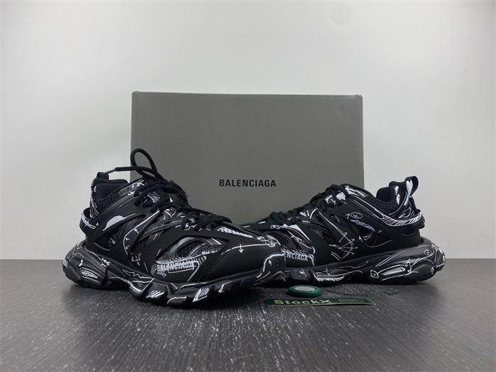 Ba*len*cia*ga track sneaker sketch graffiti 542023 w3sr2 2315
