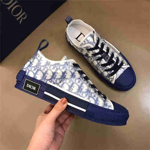 D*or b23 low top oblique sneaker blue