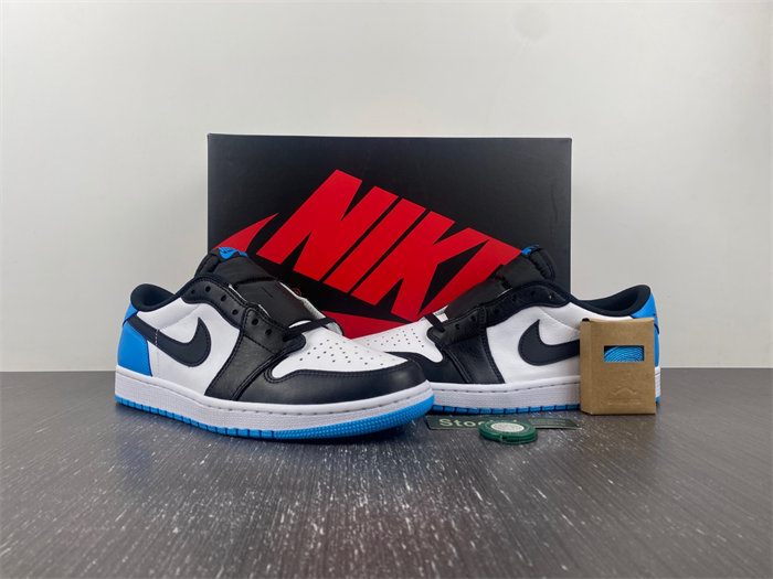 Jordan 1 Retro Low OG Black Dark Powder Blue CZ0790-104