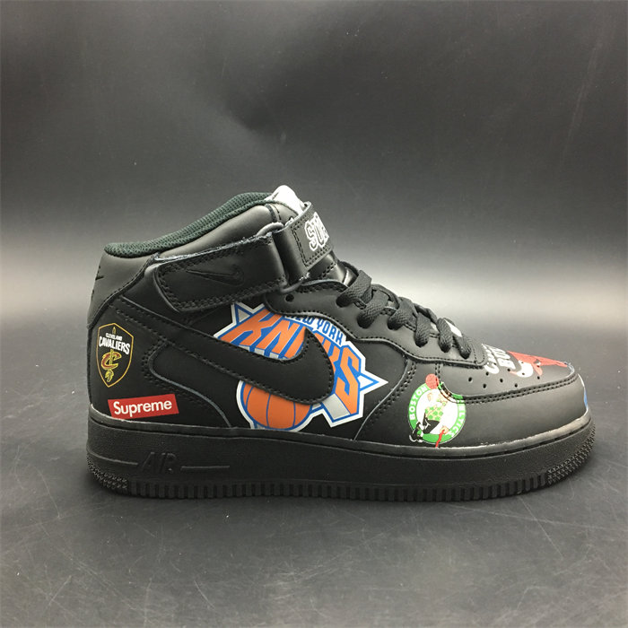 nike air force 1 mid S*p*e nba black aq8017-001