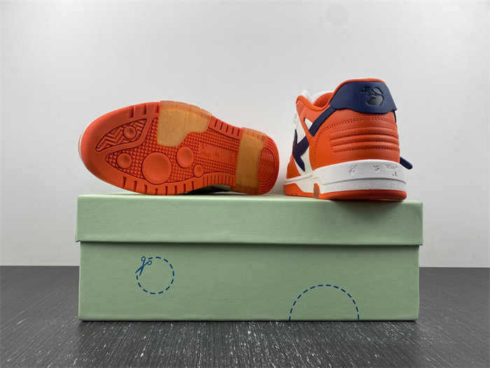OFF-WHITE Out Of Office OOO Low Tops White Orange Blue OMIA189F21LEA0022045
