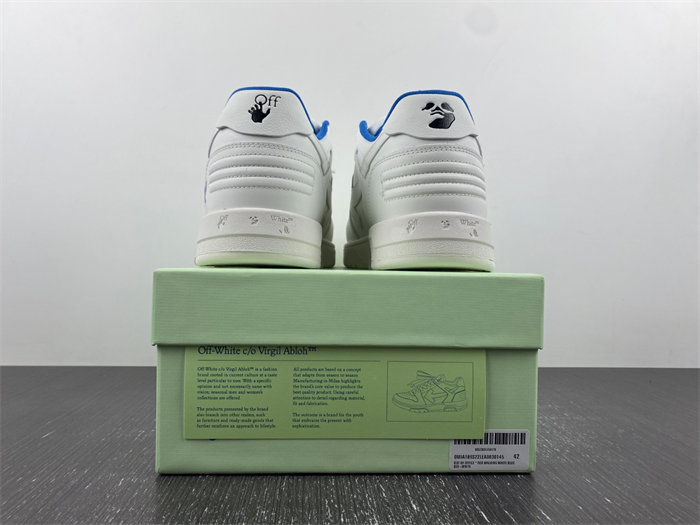 OFF-WHITE Out Of Office "OOO" Low Tops For Walking White White Dark Blue SS22 OMIA189S22LEA0030145