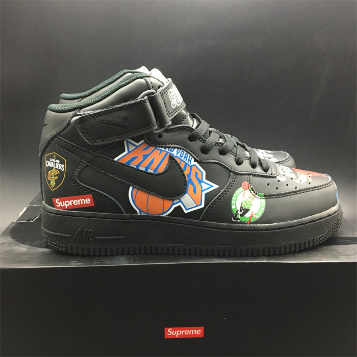 nike air force 1 mid S*p*e nba black aq8017-001
