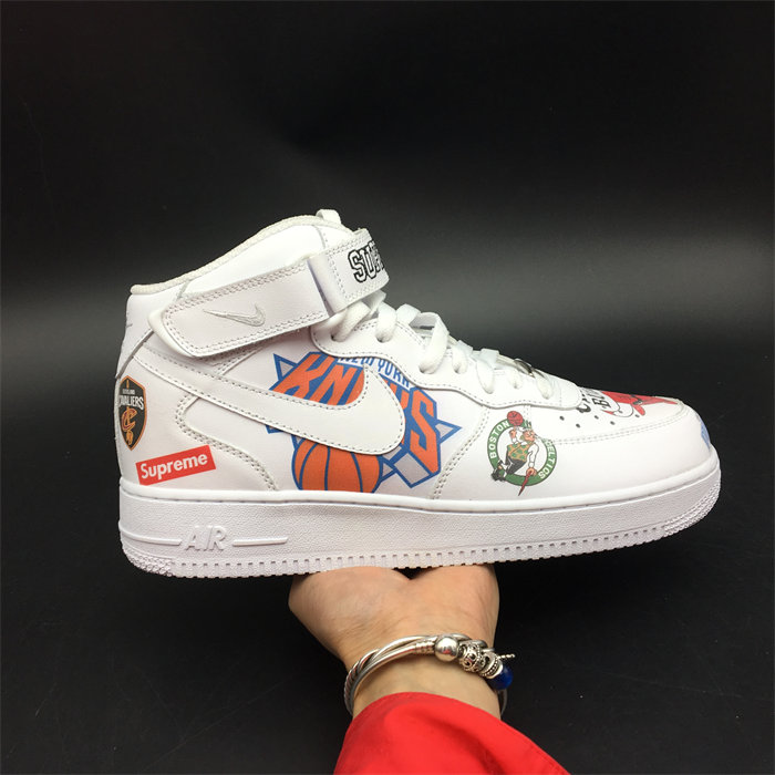 nike air force 1 mid S*p*e nba white aq8017-100