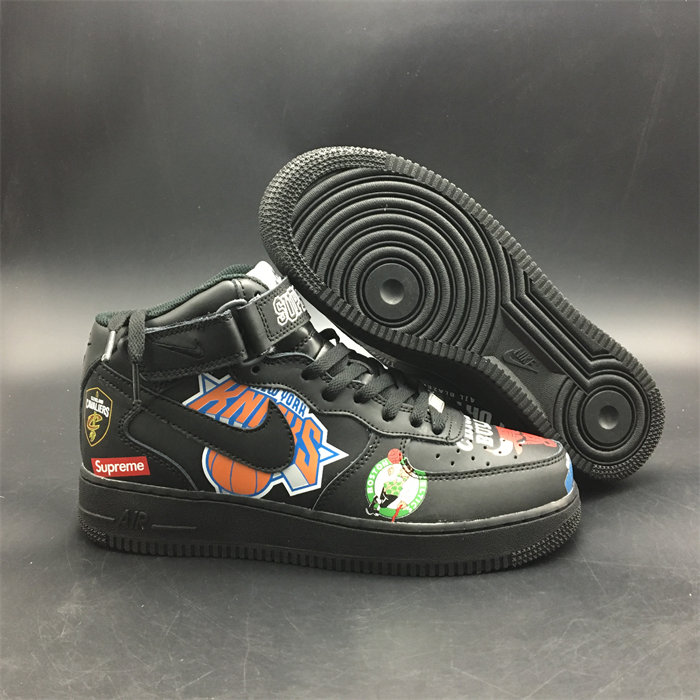nike air force 1 mid S*p*e nba black aq8017-001