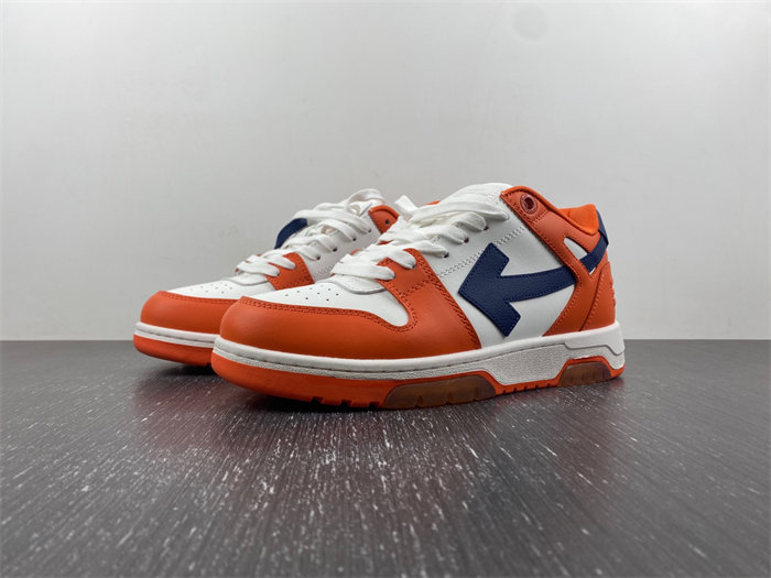 OFF-WHITE Out Of Office OOO Low Tops White Orange Blue OMIA189F21LEA0022045