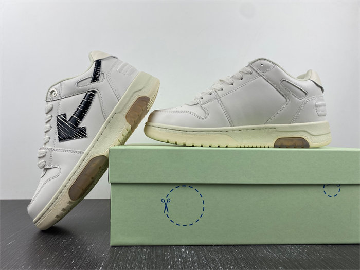 OFF-WHITE OOO Low Tops White Black SS21 OMIA189S21LEA0030110