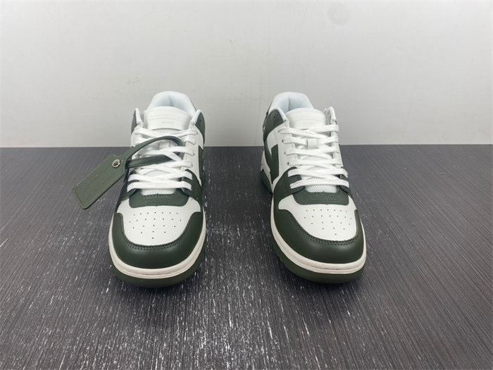 OFF-WHITE Out Of Office OOO Low Tops White Khaki OMIA189S23LEA0015901