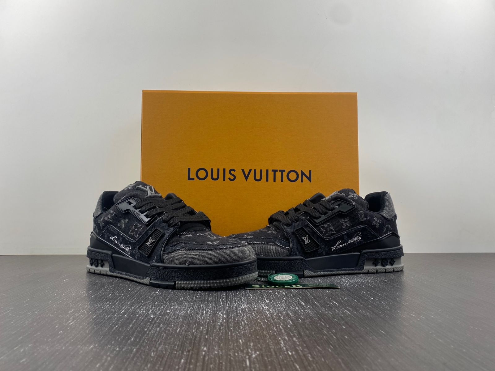 l**is V*t*n x nigo trainer black denim
