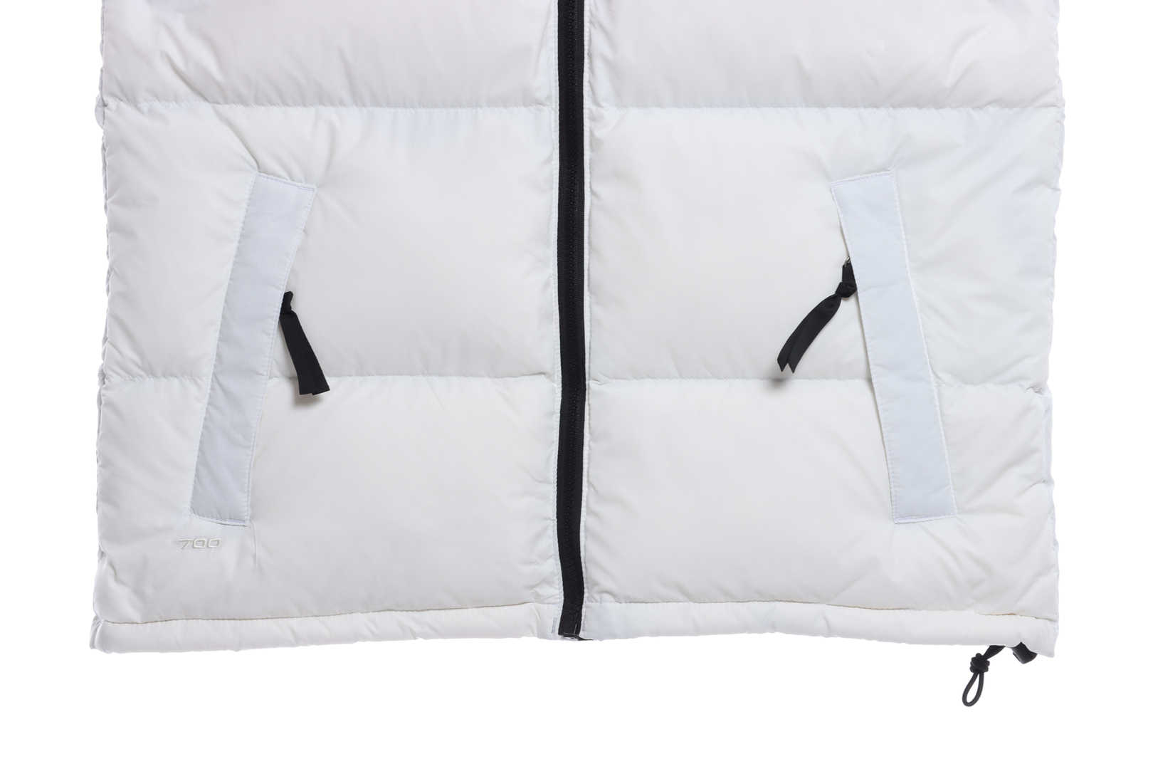 t*f 1996 basic down vest white