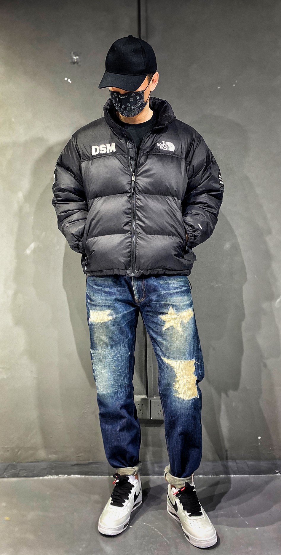 t*fxdsm 15th anniversary limited fashion zipper stand collar joint down jacket