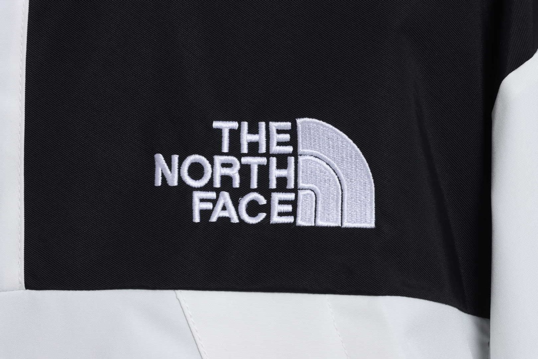 the n0*h F**e contrast color stitching jacket