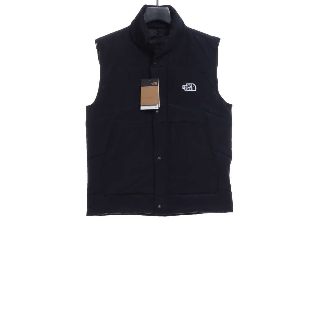 the n0*h F**e chest patch micro label down vest
