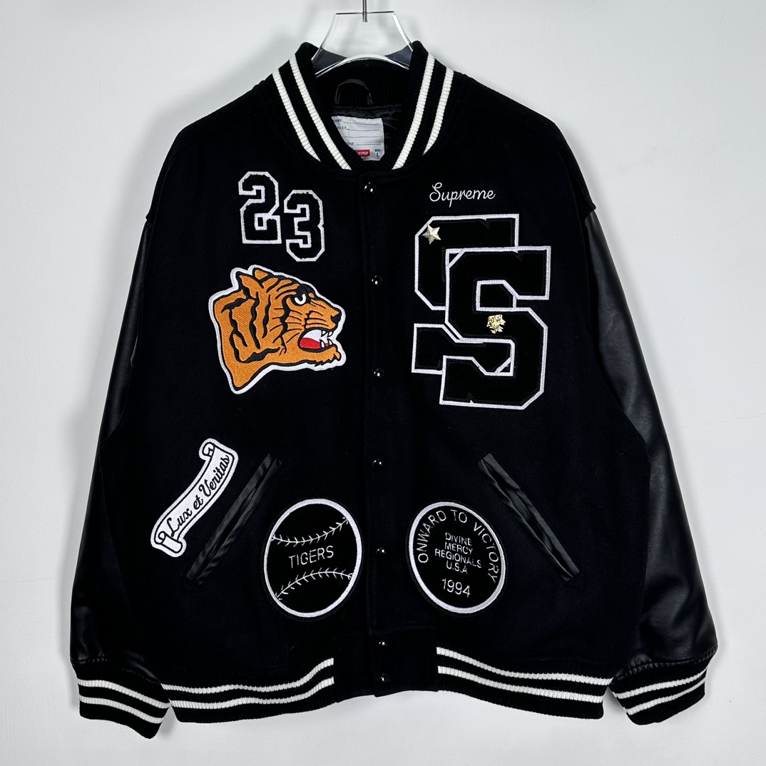 S*prem3 tiger varsity jacket 2023