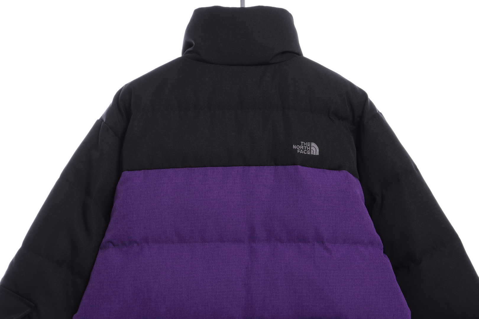 the n0*h F**e splicing contrast color large pocket functional down jacket