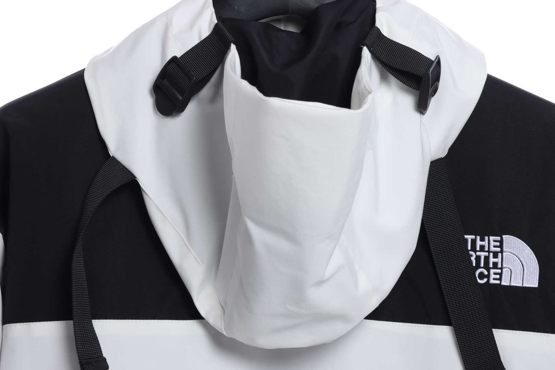 the n0*h F**e contrast color stitching jacket