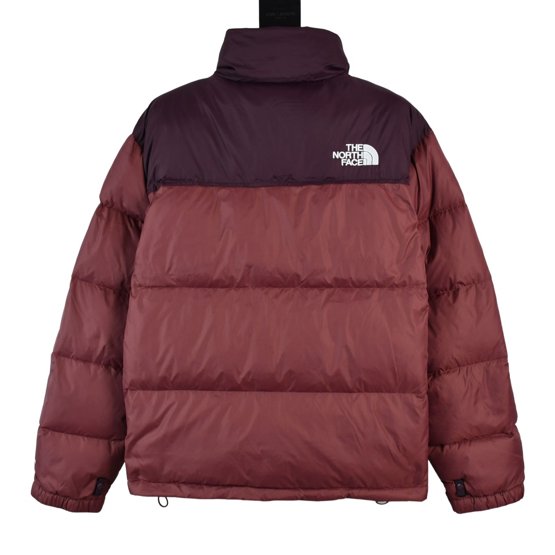 the n0*h f**e t*f  1996 down jacket burgundy