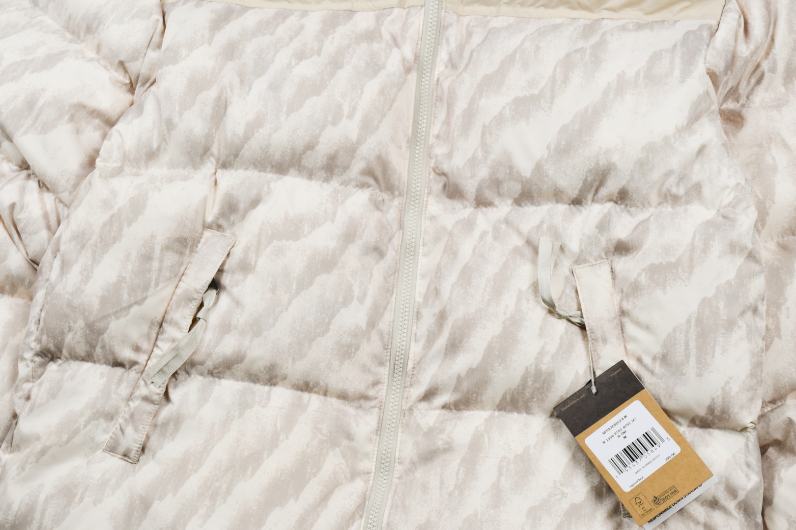 the n0*h f**e t*f  1996 down jacket nuptse beige
