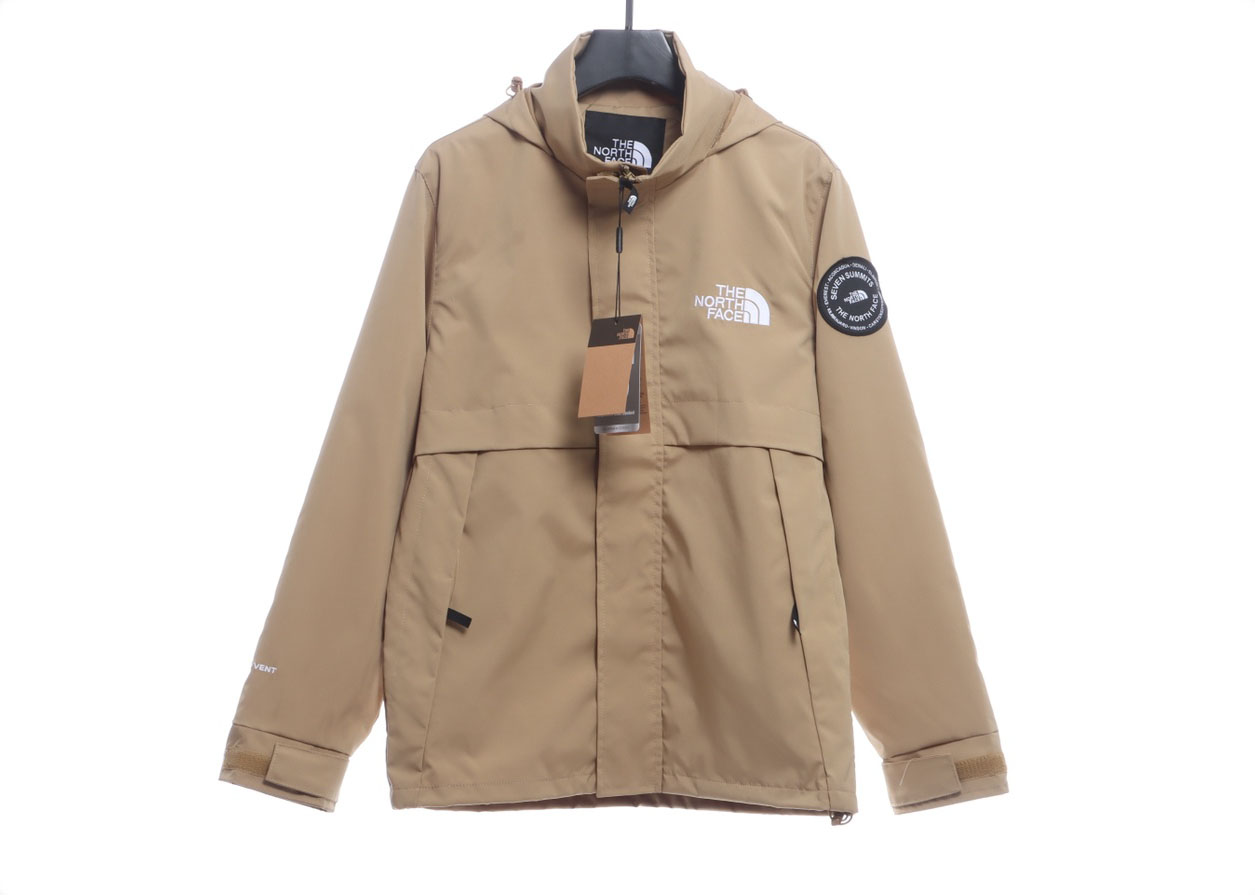 the n0*h F**e sleeve logo embroidered tech jacket