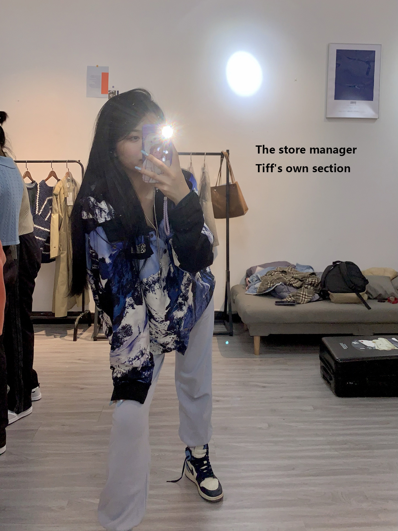 S*prem3 the n0*h f**e mountain parka blue/white
