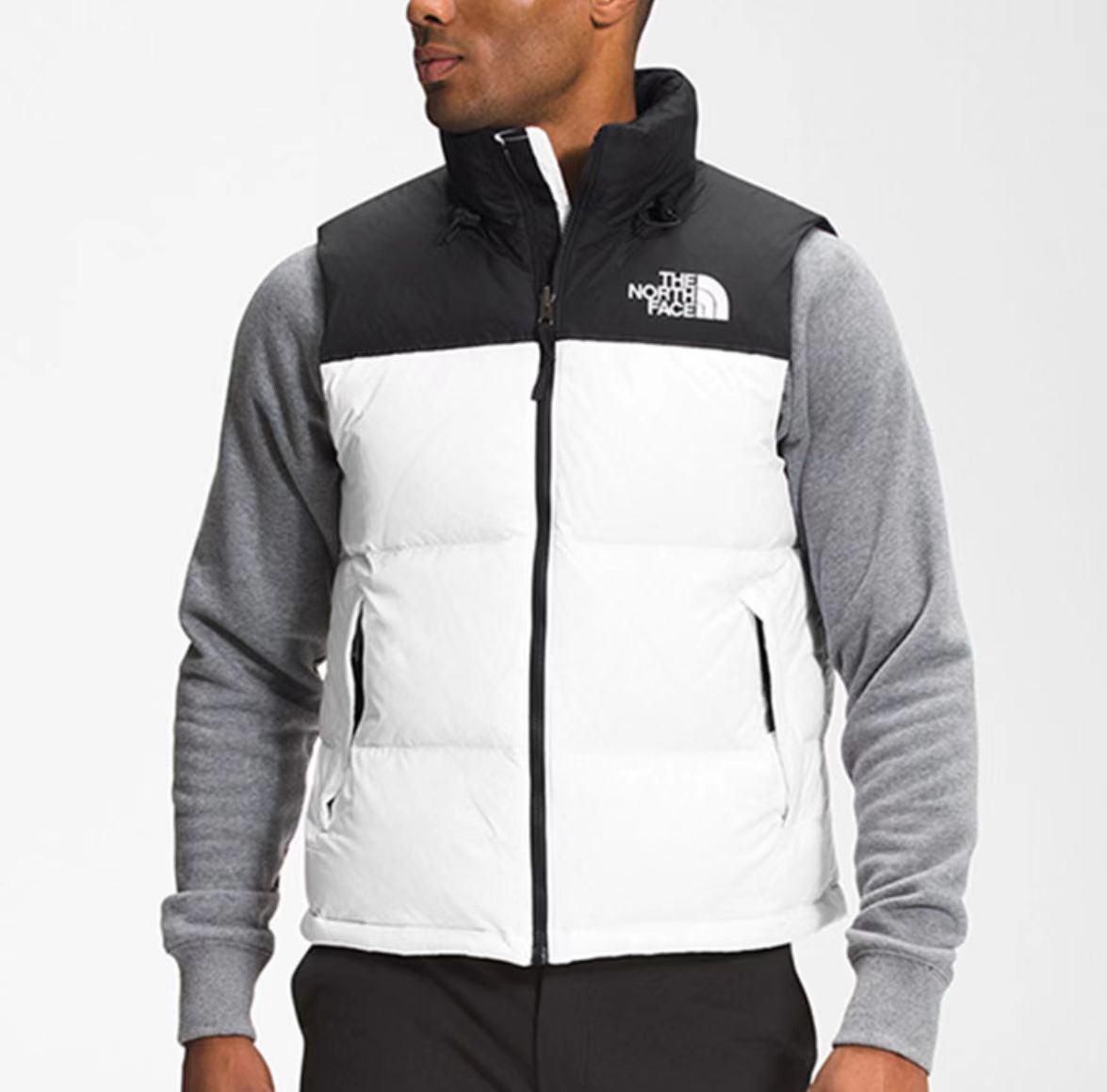 t*f 1996 basic down vest white