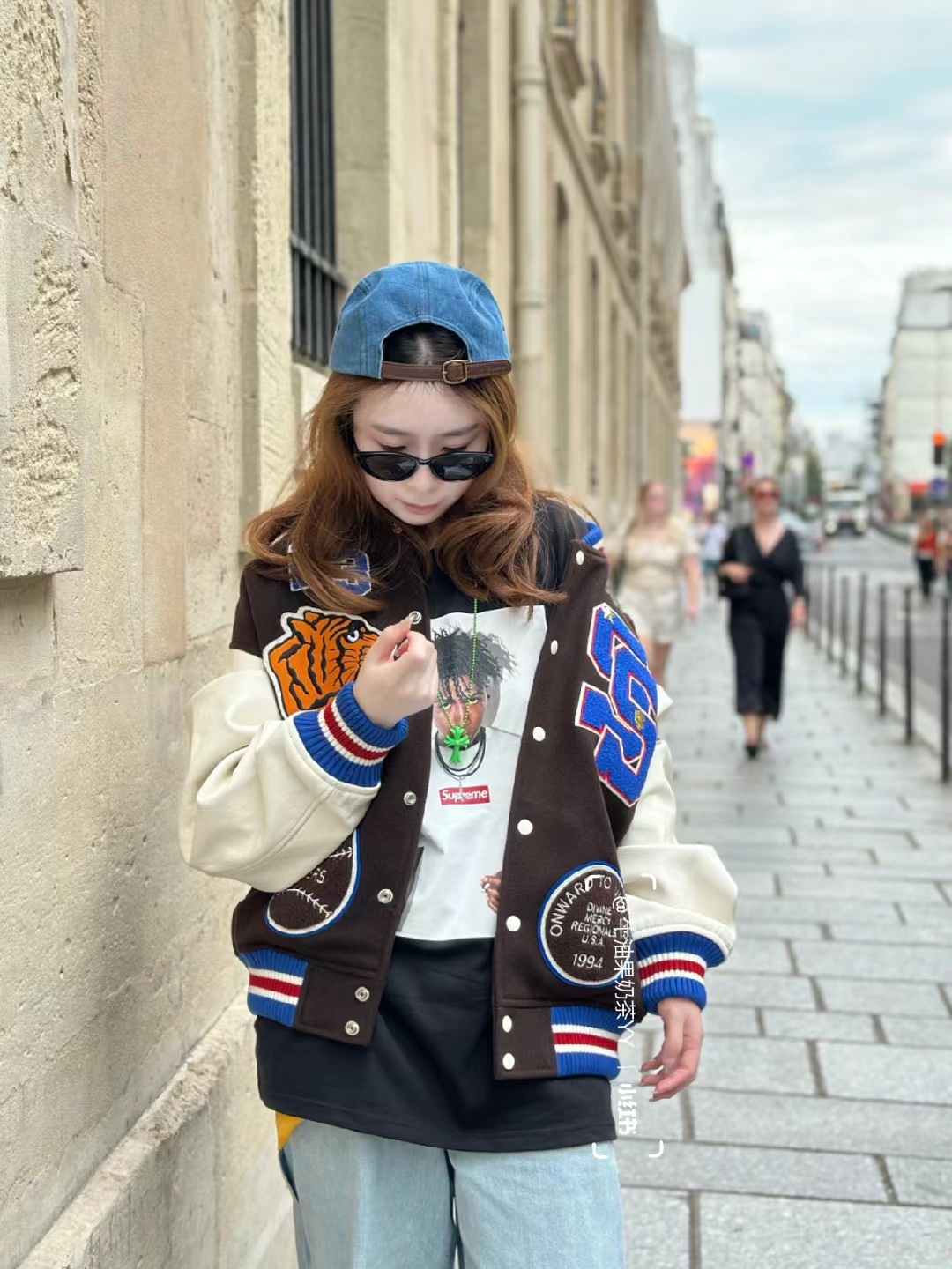 S*prem3 tiger varsity jacket 2023