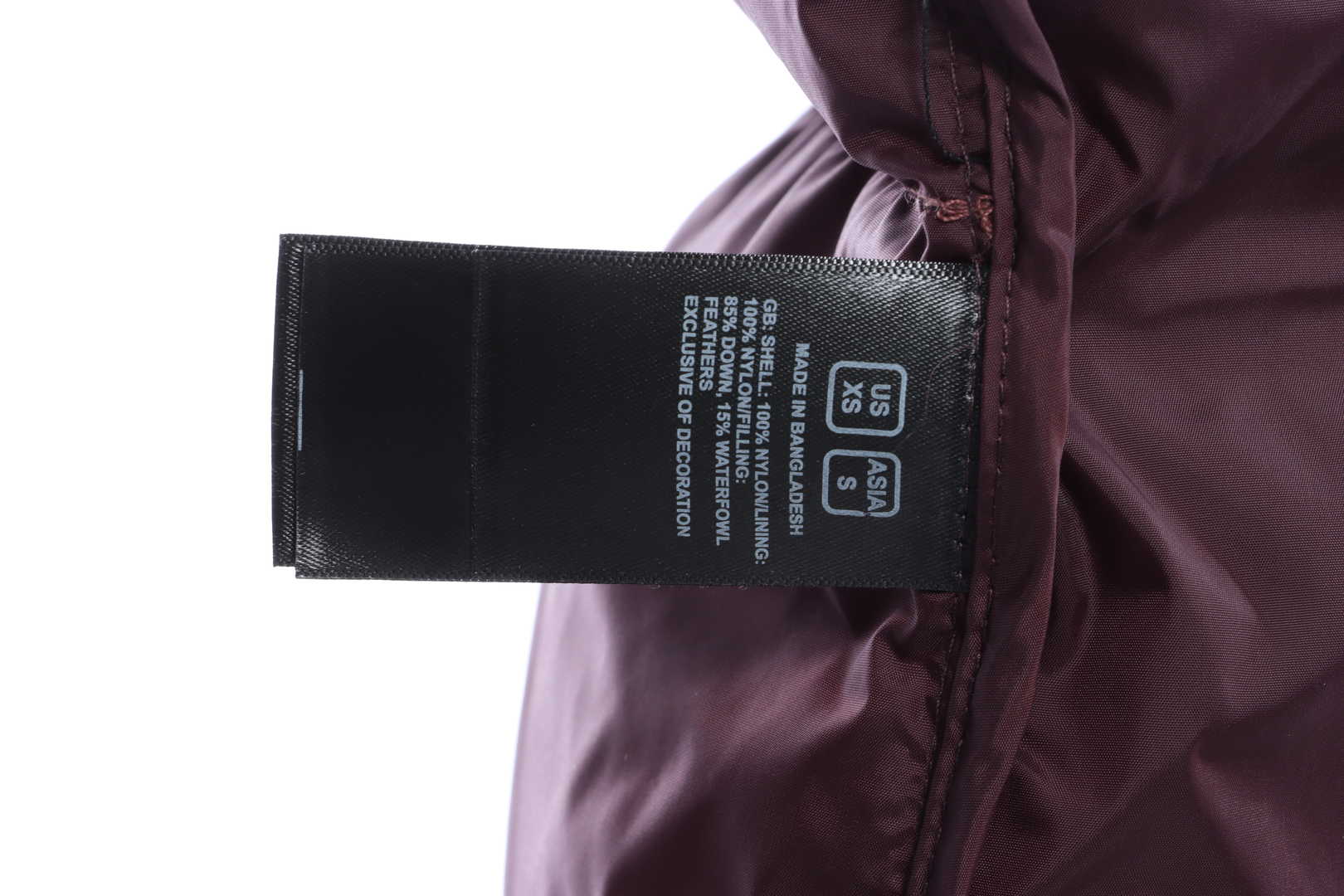 the n0*h F**e 96 red-brown down jacket
