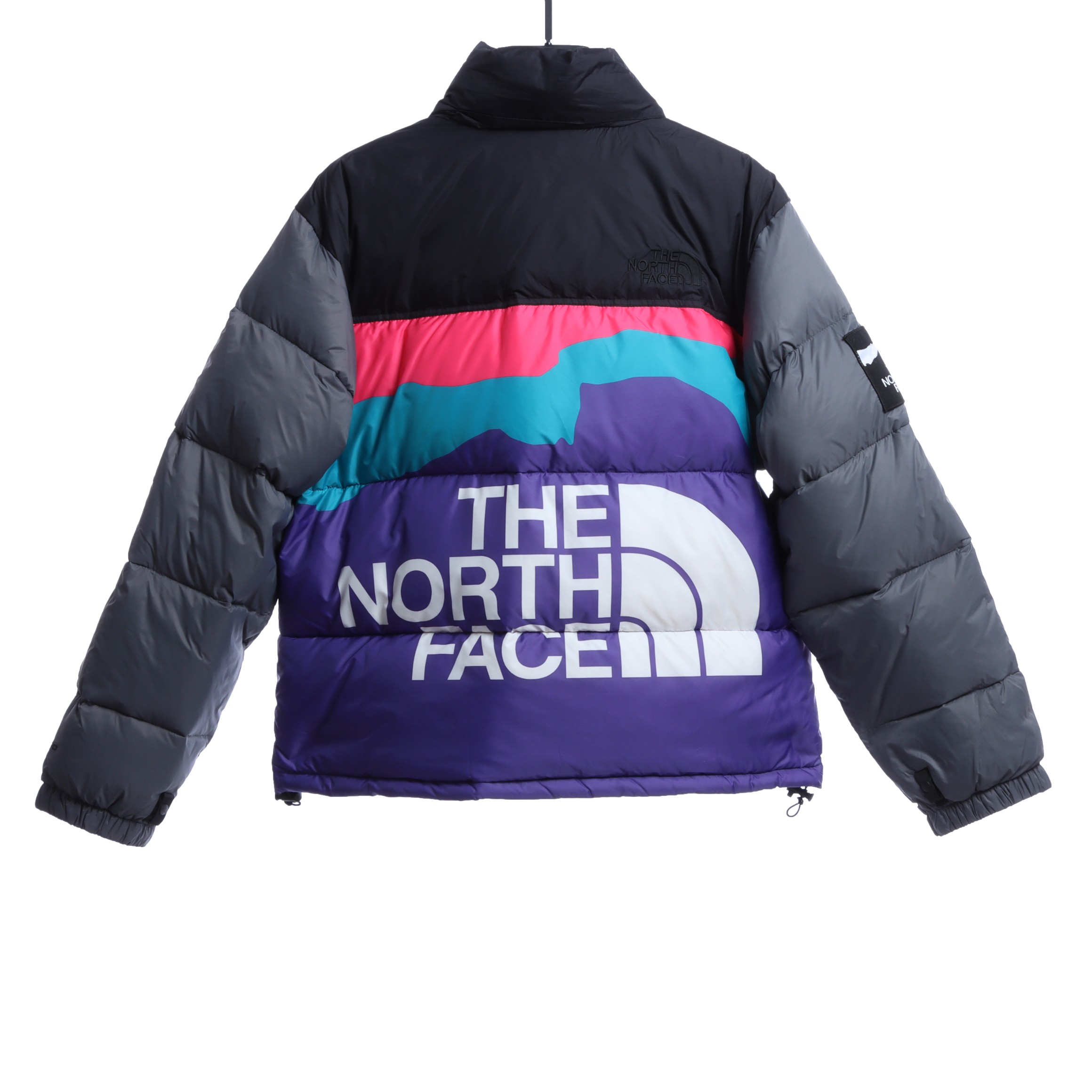 the n0*h F**e colorful snow mountain print down jacket 2021