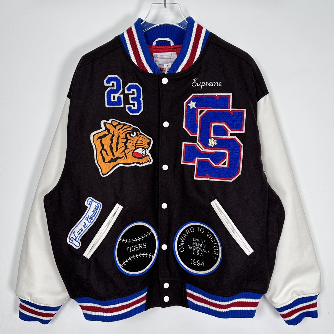 S*prem3 tiger varsity jacket 2023