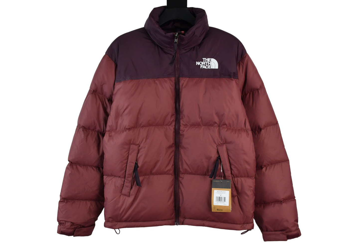 the n0*h f**e t*f  1996 down jacket burgundy