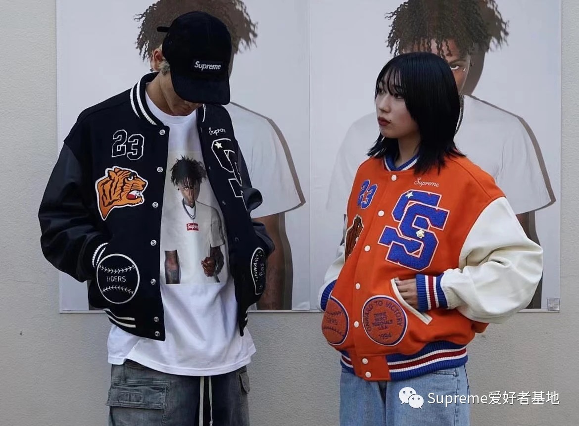 S*prem3 tiger varsity jacket 2023