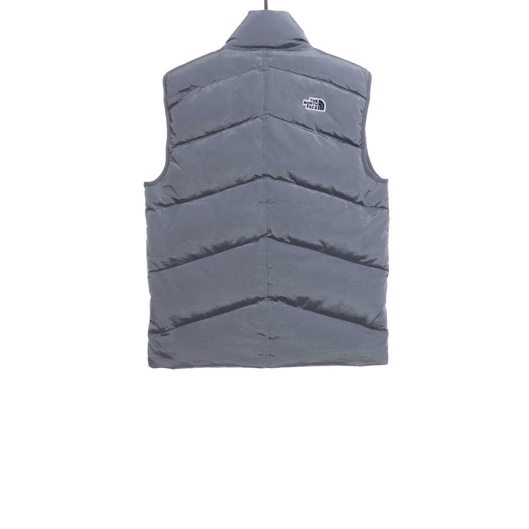 the n0*h F**e chest patch micro label down vest