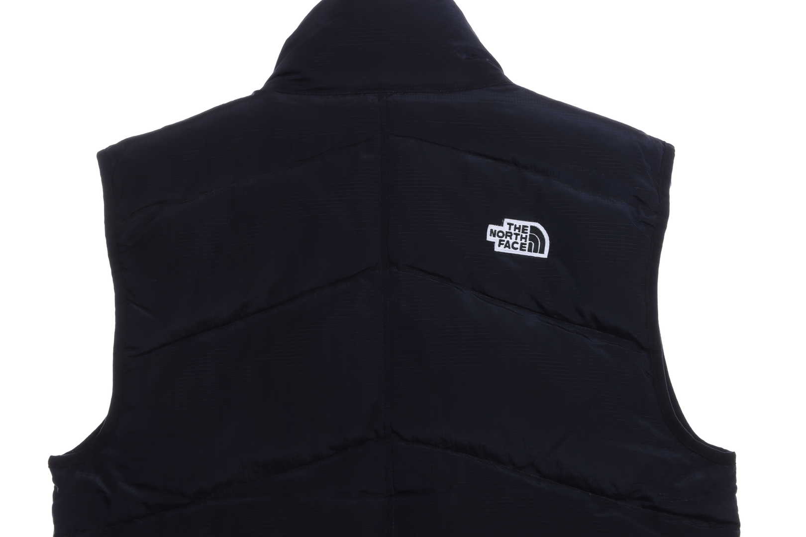 the n0*h F**e chest patch micro label down vest