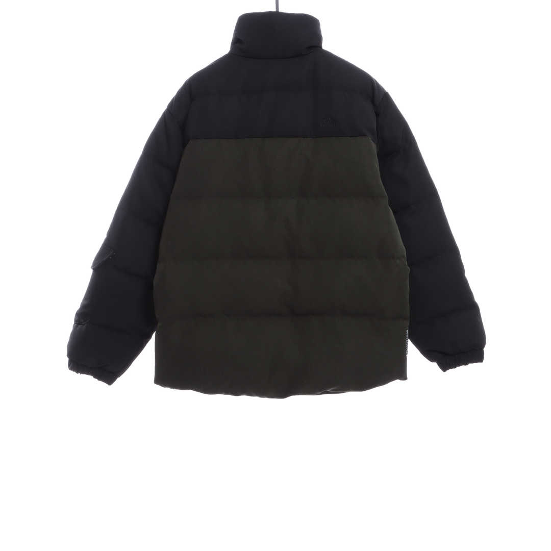 the n0*h F**e splicing contrast color large pocket functional down jacket