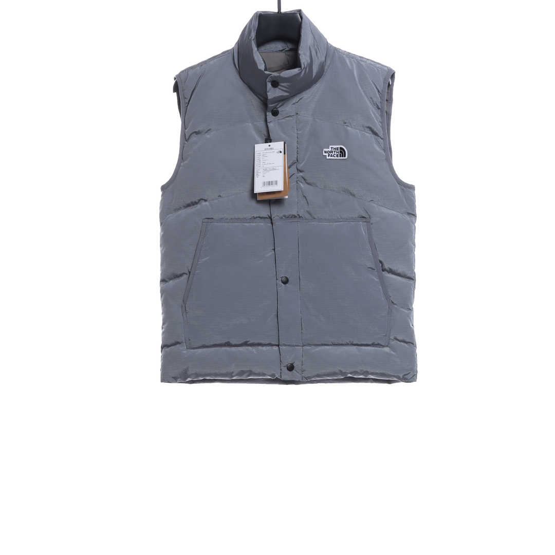 the n0*h F**e chest patch micro label down vest