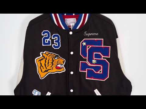 S*prem3 tiger varsity jacket 2023
