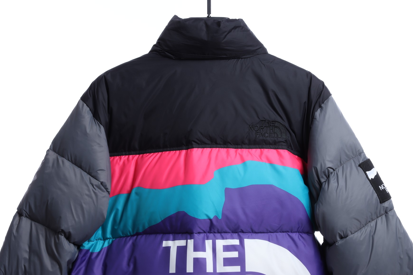 the n0*h F**e colorful snow mountain print down jacket 2021