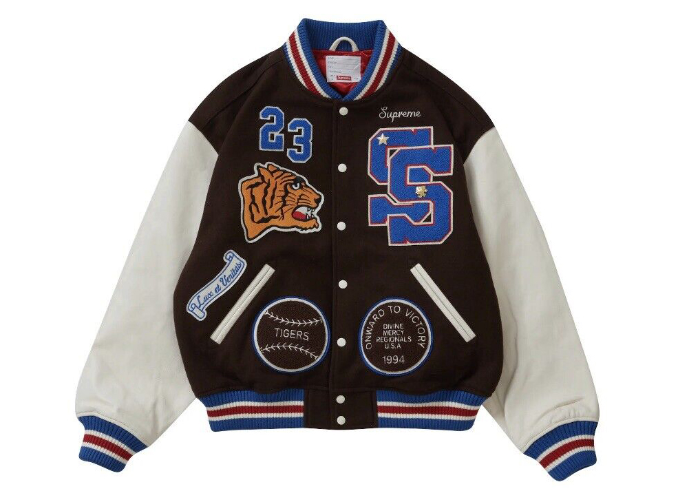 S*prem3 tiger varsity jacket 2023
