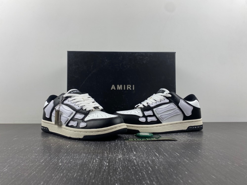 AMIRI Skel Top Low Black White White MFS003-004