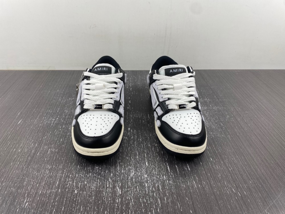 AMIRI Skel Top Low Black White White  MFS003-004